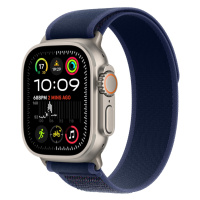 Apple Watch Ultra 2 GPS + Cellular, 49mm přírodně titanové pouzdro s modrým trailovým tahem - M/