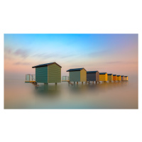 Umělecká fotografie Beach huts, Boterman Patrick, (40 x 22.5 cm)