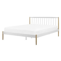 BELIANI postel MAURS 140 × 200 cm, kovová, bílo hnědá