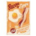 Ilustrace Bacon and Eggs breakfast menu, lukeruk, 30 × 40 cm