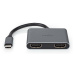 Nedis adaptér USB-C - 2x HDMI, 4K@30Hz - CCGB64670BK01