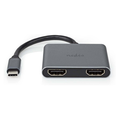Nedis adaptér USB-C - 2x HDMI, 4K@30Hz - CCGB64670BK01