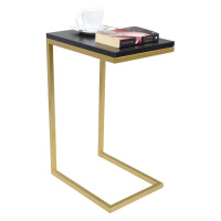 ArtAdrk Příruční stolek SPARK | zlaté nohy Barva: Černá