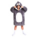 COZY NOXXIEZ - CH323 Tučňák - hřejivá televizní mikinová deka s kapucí pro děti 7 - 12 let