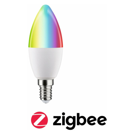 PAULMANN Standard 230V Smart Home Zigbee 3.0 LED svíčka E14 5W RGBW+ stmívatelné mat