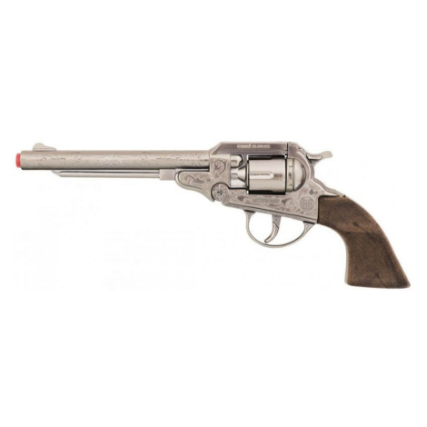 Gonher Revolver kovbojský stříbrný kovový 8 ran ALLTOYS