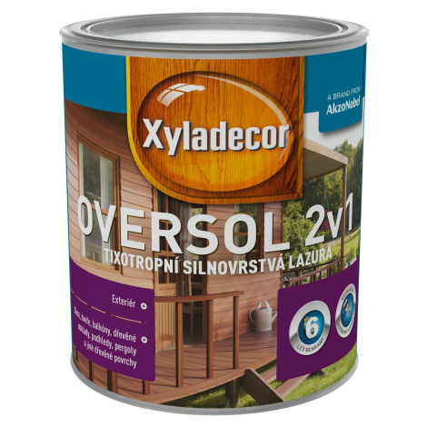 Xyladecor Tixotropní silnovrstvá lazura Oversol 2v1 bílá krycí 0,75 l