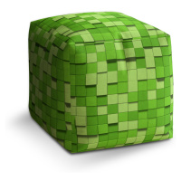 Sablio Taburet Cube Green Blocks 3D: 40x40x40 cm