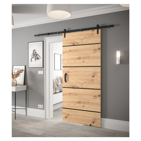 Posuvné dveře s kováním LEONTINA 3 - 90 cm, dub artisan