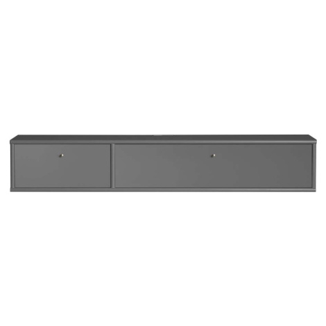 Antracitový TV stolek 136x22 cm Mistral – Hammel Furniture