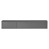 Antracitový TV stolek 136x22 cm Mistral – Hammel Furniture