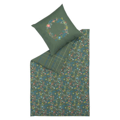 Esprit OBOUSTRANNÉ POVLEČENÍ, satén, zelená, vícebarevná cm
