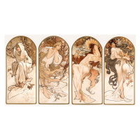 Obrazová reprodukce The Seasons (1897), Alfons Mucha, 40 × 22.2 cm