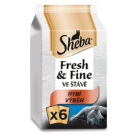 Sheba Fresh & Fine mix losos a tuňák 6 × 50 g