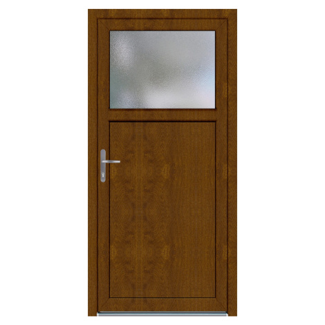PANTO Plastové vedlejší vchodové dveře K 501 dub zlatý 88 x 198 cm, L