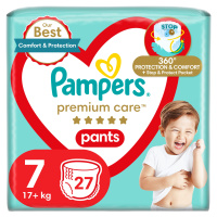 Pampers Premium Care Pants Plenkové kalhotky vel. 7, 17+ kg, 27 ks