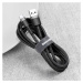 Baseus Cafule extra odolný nylonem opletený kabel USB / USB-C QC3.0 3A 1m black-grey
