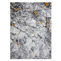 Dywany Łuszczów Kusový koberec Gloss 528A 58 3D mramor ivory/black - 80x150 cm
