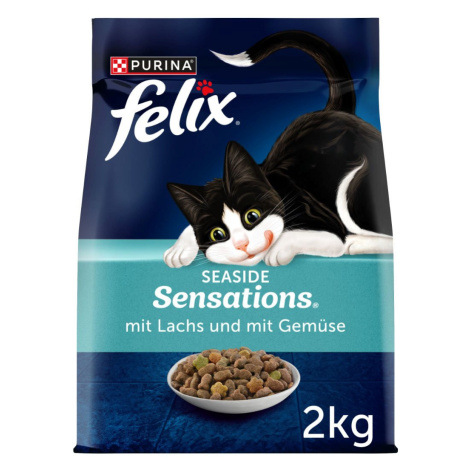 Felix Seaside Sensations losos, treska tmavá a zelenina 4 × 2 kg
