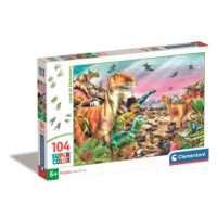 Clementoni - Puzzle 104 země dinosaurů