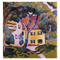 Obrazová reprodukce House in a Landscape, August Macke, 40 × 40 cm