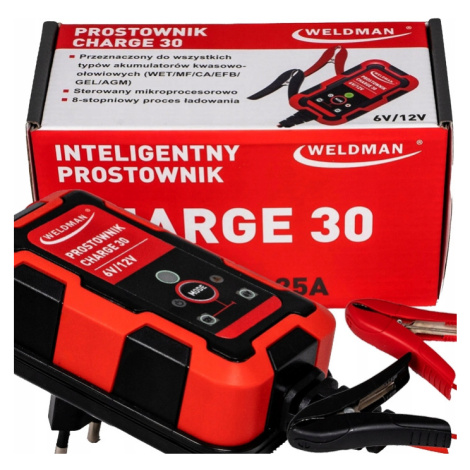 Inteligentní usměrňovač Weldman Charge 30 6/12V 30A Wet/mf/ca/efb/gel/agm