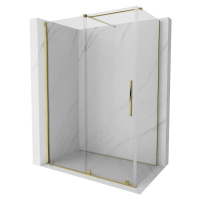 MEXEN/S Velar sprchový kout 150 x 70, transparent, zlatá 871-150-070-01-50