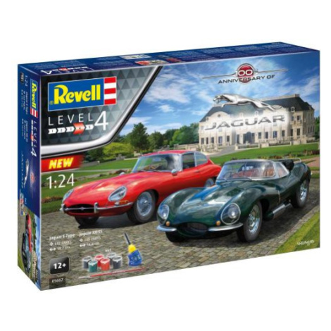 Gift-Set auta 05667 - "100 Years Jaguar" (1:24) Revell