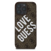 Zadní kryt Guess PU Leather 4G Big Love Logo MagSafe pro Apple iPhone 16 Pro, hnědá