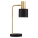 NOVA LUCE stolní lampa PAZ zlatý kov černé kovové stínidlo černá základna E14 1x5W 230V IP20 bez
