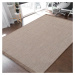 Jednoduchý a praktický hladký koberec hnědé barvy