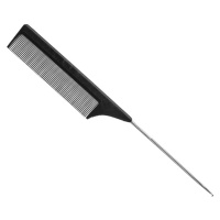 Eurostil Tail Comb Metallic W / Hook 00473 - tupírovací hřeben s háčkem