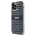 DKNY PC/TPU Repeat Pattern Tonal Stripe Magsafe kryt iPhone 12/12 Pro černý