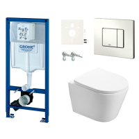 Cenově zvýhodněný závěsný WC set Grohe do lehkých stěn / předstěnová montáž+ WC SAT Infinitio SI