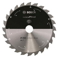 BOSCH Pilový kotouč Standard for Wood pro akumulátorové pily 216 × 1,7/1,2 × 30 T24 2.608.837.72