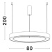 NOVA LUCE závěsné svítidlo STING LED hliník a akryl bílá Epistar SMD2835 50W 3000K Eaglerise TRI