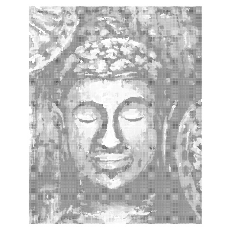 Tečkování - BUDDHA V BARVÁCH Rozměr: 40x50 cm, Rámování: vypnuté plátno na rám