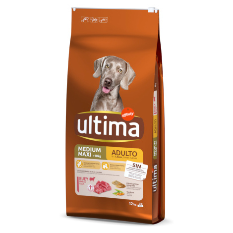 Ultima granule - 11 + 3 kg / 10 + 2 kg/ 5,5 + 1,5 kg/ 15 + 3 kg - Medium / Maxi Adult hovězí pro Affinity Ultima