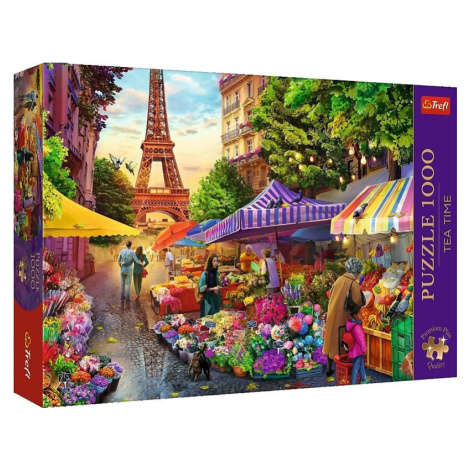 TREFL - Puzzle 1000 Premium Plus - Čajový čas: Květinový trh