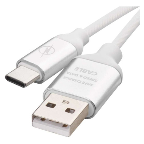 Nabíjecí a datový kabel USB-A 2.0 / USB-C 2.0, 1 m, bílý EMOS