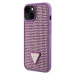 Zadní kryt Guess Rhinestones Triangle Metal Logo pro Apple iPhone 13, purple