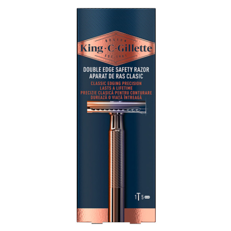 King C. Gillette Žiletkový Pánský Holicí Strojek– 5 Holicích Hlavic