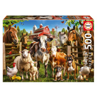 Puzzle Farmyard Buddies Educa 500 dílků a Fix lepidlo