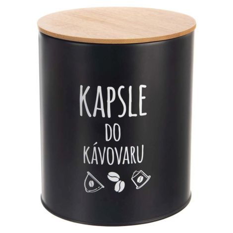 Černá dóza na kávové kapsle – Orion