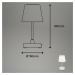 BRILONER LED bateriové stolní svítidlo pr.12,5 cm, LED modul, 3W, 350 lm, matný chrom BRILO 7445