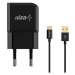 AlzaPower Smart Charger 2.1A černá + Core Micro USB 1m černý