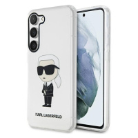 Karl Lagerfeld KLHCS23SHNIKTCT hard silikonové pouzdro Samsung Galaxy S23 5G transparent Ikonik 