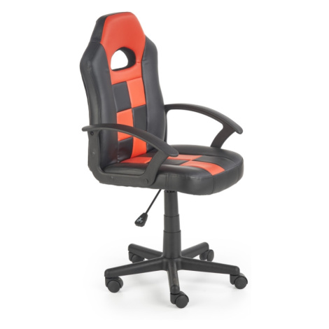 Dětská kancelářská židle WAGALLA, černo-červená Halmar