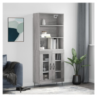 vidaXL Skříň highboard šedá sonoma 69,5 x 34 x 180 cm kompozitní dřevo