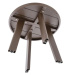 Garthen D70690 Kulatý hliníkový stolek, tmavě hnědý